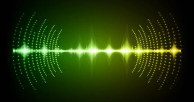 Sound Wave audio. Abstract Digital Music Equalizer Waves.