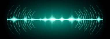 Sound Wave audio. Abstract Digital Music Equalizer Waves.