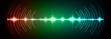 Sound Wave audio. Abstract Digital Music Equalizer Waves.