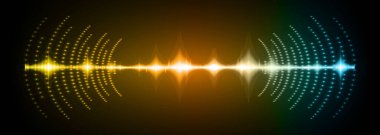 Sound Wave audio. Abstract Digital Music Equalizer Waves.