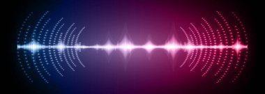 Sound Wave audio. Abstract Digital Music Equalizer Waves.