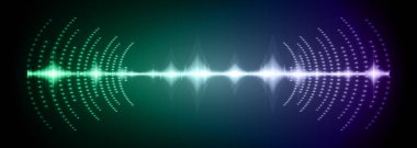 Sound Wave audio. Abstract Digital Music Equalizer Waves.