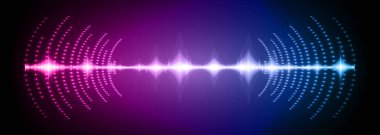 Sound Wave audio. Abstract Digital Music Equalizer Waves.