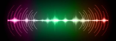 Sound Wave audio. Abstract Digital Music Equalizer Waves.
