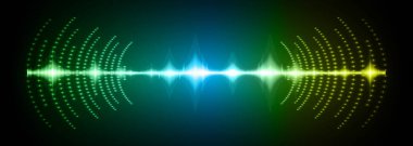 Sound Wave audio. Abstract Digital Music Equalizer Waves.