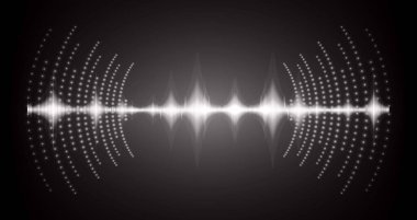 Sound Wave audio. Abstract Digital Music Equalizer Waves.