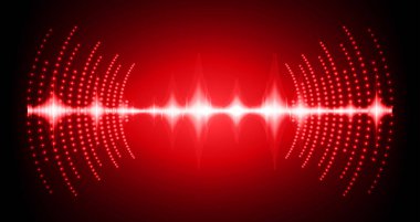 Sound Wave audio. Abstract Digital Music Equalizer Waves.