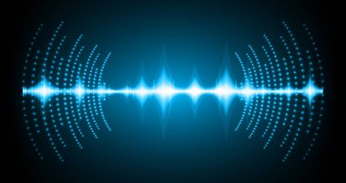 Sound Wave audio. Abstract Digital Music Equalizer Waves.