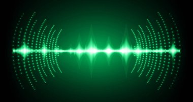 Sound Wave audio. Abstract Digital Music Equalizer Waves.