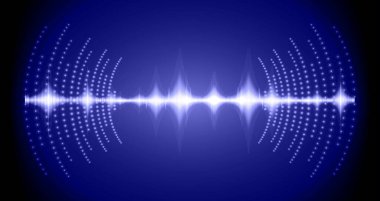 Sound Wave audio. Abstract Digital Music Equalizer Waves.