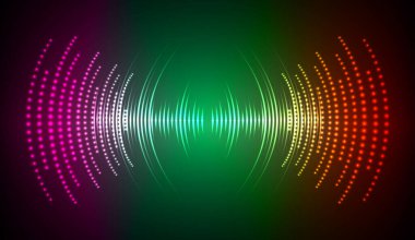 Sound Wave audio. Abstract Digital Music Equalizer Waves.