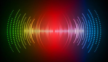 Sound Wave audio. Abstract Digital Music Equalizer Waves.