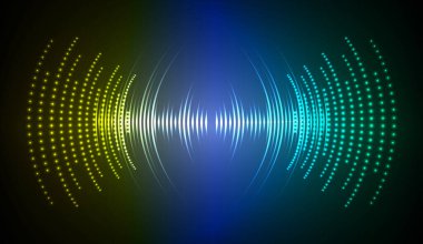 Sound Wave audio. Abstract Digital Music Equalizer Waves.