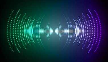 Sound Wave audio. Abstract Digital Music Equalizer Waves.