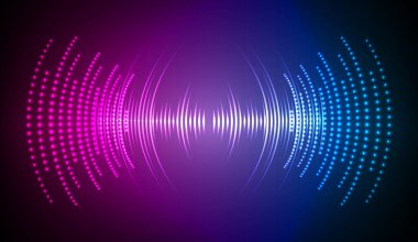 Sound Wave audio. Abstract Digital Music Equalizer Waves.