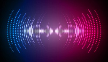 Sound Wave audio. Abstract Digital Music Equalizer Waves.