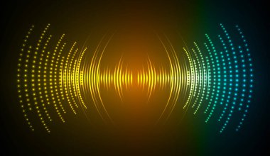 Sound Wave audio. Abstract Digital Music Equalizer Waves.