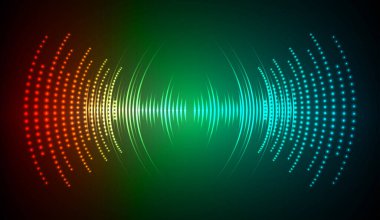 Sound Wave audio. Abstract Digital Music Equalizer Waves.