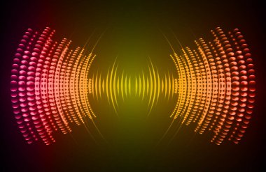 Sound Wave audio. Abstract Digital Music Equalizer Waves.