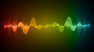 Sound Wave audio. Abstract Digital Music Equalizer Waves.