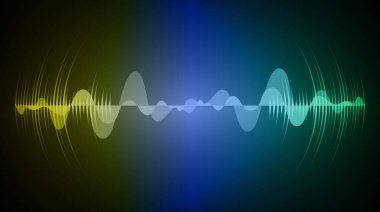 Sound Wave audio. Abstract Digital Music Equalizer Waves.