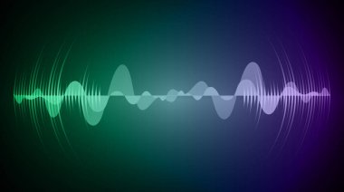 Sound Wave audio. Abstract Digital Music Equalizer Waves.