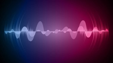 Sound Wave audio. Abstract Digital Music Equalizer Waves.