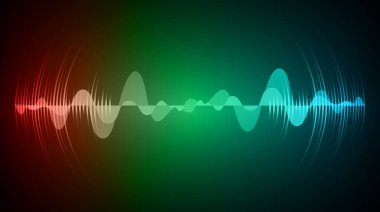 Sound Wave audio. Abstract Digital Music Equalizer Waves.