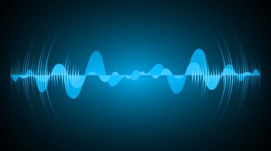 Sound Wave audio. Abstract Digital Music Equalizer Waves.