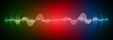 Sound Wave audio. Abstract Digital Music Equalizer Waves.