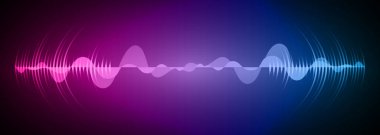 Sound Wave audio. Abstract Digital Music Equalizer Waves.