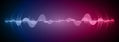 Sound Wave audio. Abstract Digital Music Equalizer Waves.