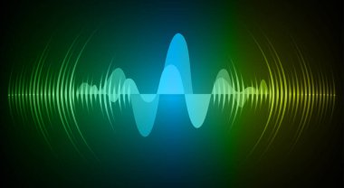 Sound Wave audio. Abstract Digital Music Equalizer Waves.