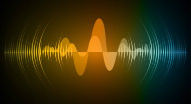 Sound Wave audio. Abstract Digital Music Equalizer Waves.