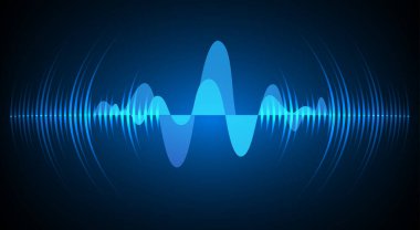Sound Wave audio. Abstract Digital Music Equalizer Waves.