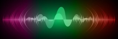 Sound Wave audio. Abstract Digital Music Equalizer Waves.