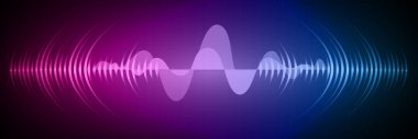 Sound Wave audio. Abstract Digital Music Equalizer Waves.