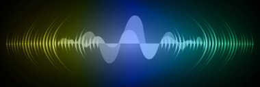 Sound Wave audio. Abstract Digital Music Equalizer Waves.