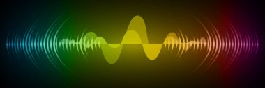 Sound Wave audio. Abstract Digital Music Equalizer Waves.