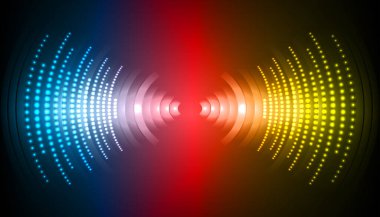 Sound Wave audio. Abstract Digital Music Equalizer Waves.