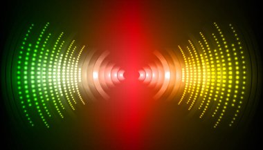 Sound Wave audio. Abstract Digital Music Equalizer Waves.