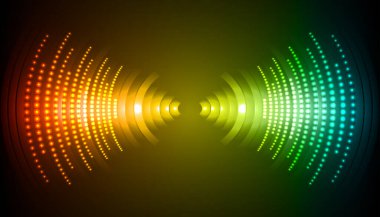 Sound Wave audio. Abstract Digital Music Equalizer Waves.