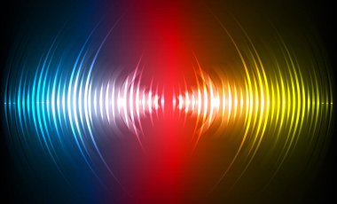 Sound Wave audio. Abstract Digital Music Equalizer Waves.