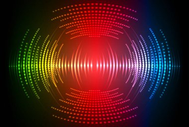 Sound Wave audio. Abstract Digital Music Equalizer Waves.