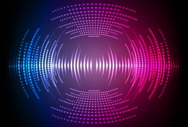Sound Wave audio. Abstract Digital Music Equalizer Waves.