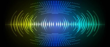 Sound Wave audio. Abstract Digital Music Equalizer Waves.