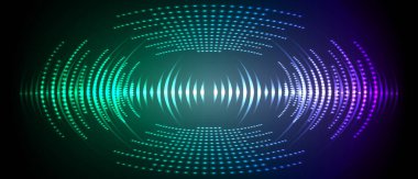 Sound Wave audio. Abstract Digital Music Equalizer Waves.