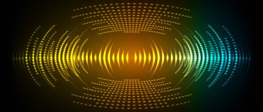 Sound Wave audio. Abstract Digital Music Equalizer Waves.