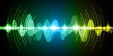 Sound Wave audio. Abstract Digital Music Equalizer Waves.