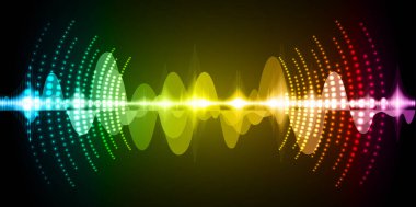 Sound Wave audio. Abstract Digital Music Equalizer Waves.